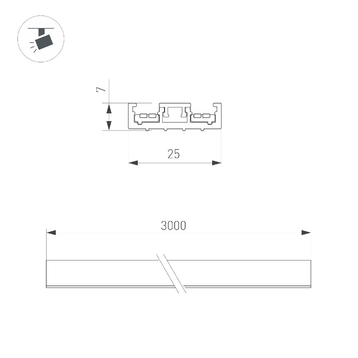 Шинопровод Arlight MAG-VIBE-TRACK-257-3000 (BK) 044180 Шинопровод Arlight MAG-VIBE-TRACK-257-3000 (BK) 044180