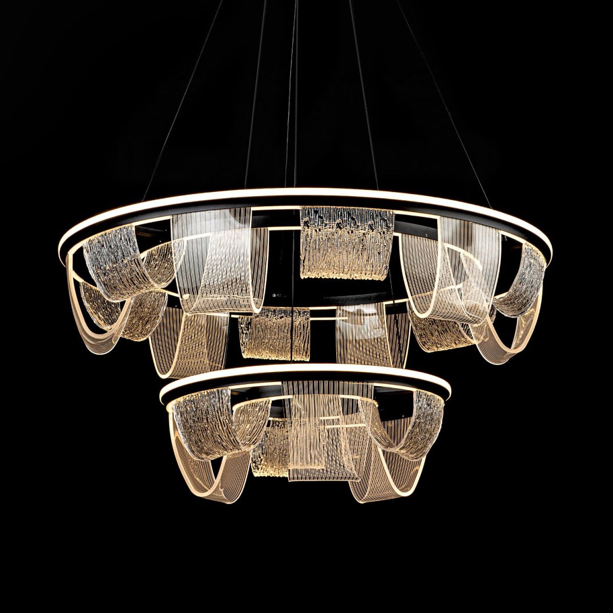 Подвесная люстра LED4U L7706-800-460 BK Подвесная люстра LED4U L7706-800-460 BK