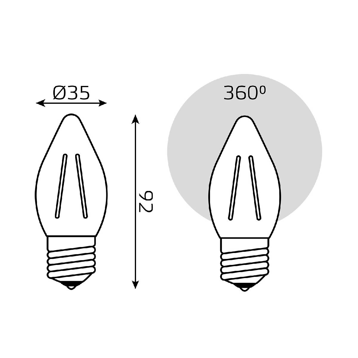 Лампа светодиодная Gauss Filament E27 7W 4100K 103802207 Лампа светодиодная Gauss Filament E27 7W 4100K 103802207