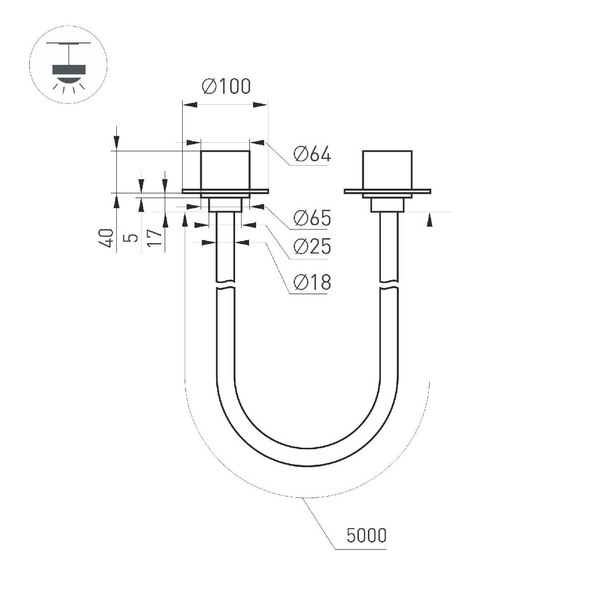 Подвесной светильник Arlight SP-TROPIC-BUILT-TRIMLESS-R18-L5000-58W Day4000 (BK, 360 deg, 230V) 043387 Подвесной светильник Arlight SP-TROPIC-BUILT-TRIMLESS-R18-L5000-58W Day4000 (BK, 360 deg, 230V) 043387