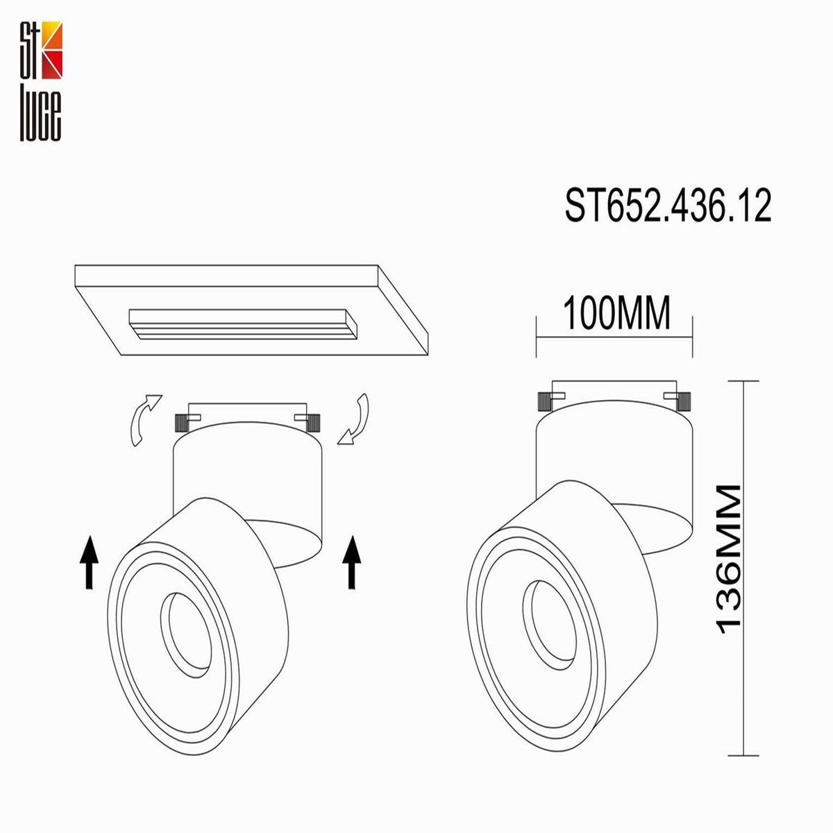 Трековый светильник ST Luce ST652 ST652.436.12 Трековый светильник ST Luce ST652 ST652.436.12