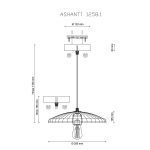 Подвесной светильник Lucia Tucci Ashanti 1258.1