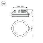Встраиваемый светильник Arlight LTD-95SOL-10W Warm White 017985