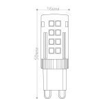 Лампа светодиодная Feron G9 5W 2700K Прямосторонняя Матовая LB-430 25636