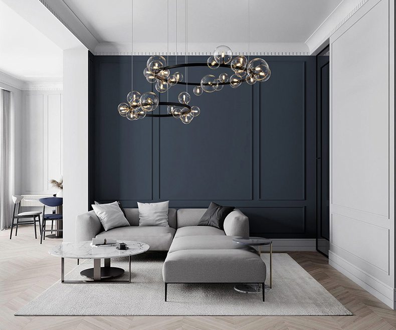 Подвесной светильник Delight Collection Art Deco Bubble 8828P/L black/clear Подвесной светильник Delight Collection Art Deco Bubble 8828P/L black/clear