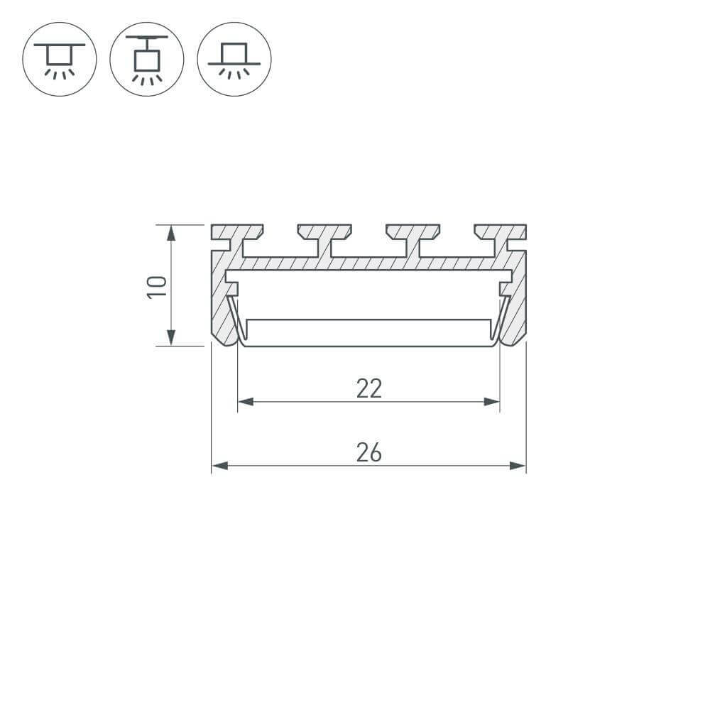 Профиль Arlight PLS-LOCK-2000 ANOD 016397 Профиль Arlight PLS-LOCK-2000 ANOD 016397