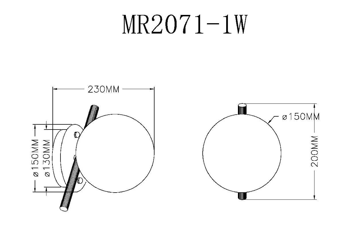 Бра Myfar Francis MR2071-1W Бра Myfar Francis MR2071-1W