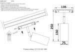 Трековый магнитный светильник Crystal Lux Space CLT 0.33 003 18W BL 3000K