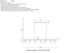 Подвесная люстра Crystal Lux CLT 047C8 L1400 BL-GO