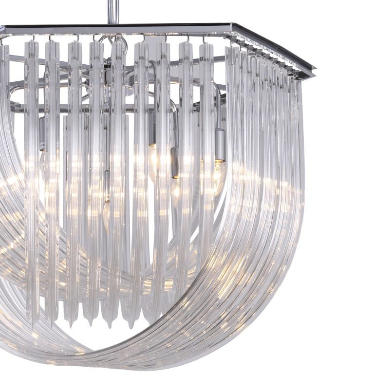 Подвесной светильник Delight Collection Murano Glass KR0116P-7L/A chrome