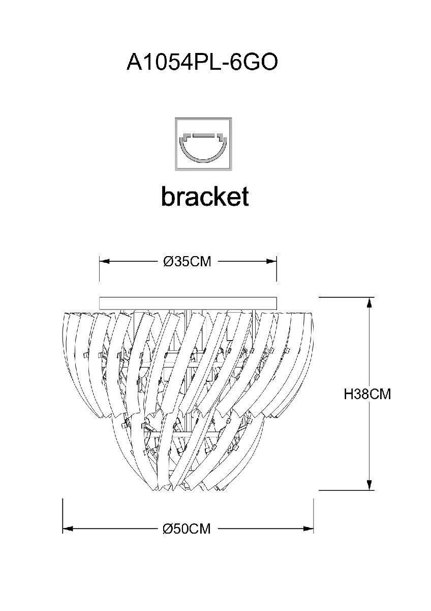 Потолочная люстра Arte Lamp Ella A1054PL-6GO Потолочная люстра Arte Lamp Ella A1054PL-6GO