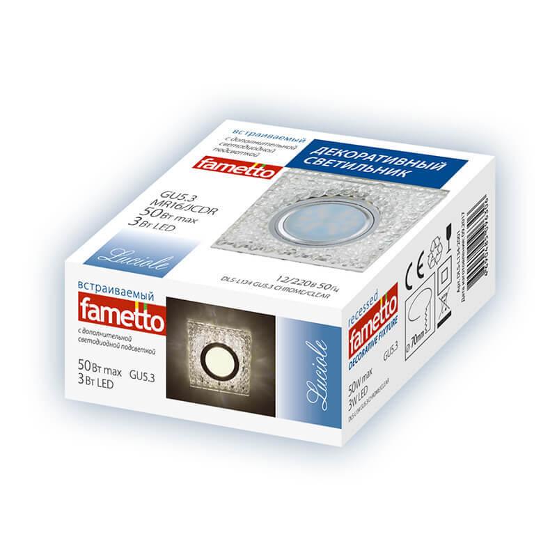 Встраиваемый светильник Fametto Luciole DLS-L133 GU5.3 Chrome/Clear Встраиваемый светильник Fametto Luciole DLS-L133 GU5.3 Chrome/Clear