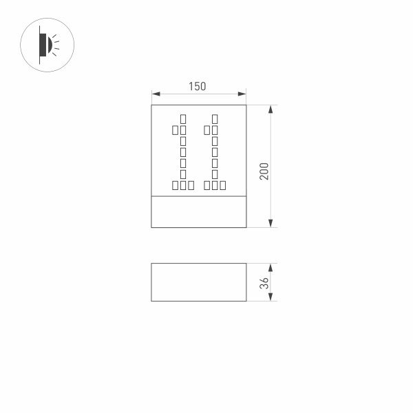 Уличный настенный светильник Arlight LGD-Sign-Wall-S150x200-3W Warm3000 030022 Уличный настенный светильник Arlight LGD-Sign-Wall-S150x200-3W Warm3000 030022