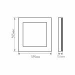 Светодиодная панель Arlight IM-S600x600-40W Warm3000 023146(2)