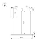 Подвесной светильник Arlight SP-CONGO-MULT-1-R800-42W Day4000 (GD, 120 deg, 230V) 046249