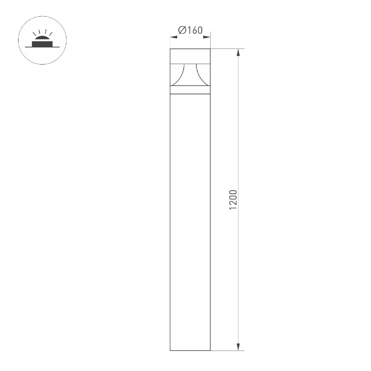 Ландшафтный светильник Arlight LGD-LANDMARK-BOLL-H1200-20W Warm3500-MIX 047692 Ландшафтный светильник Arlight LGD-LANDMARK-BOLL-H1200-20W Warm3500-MIX 047692