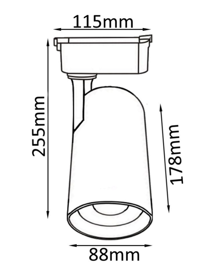 Трековый светильник Crystal Lux CLT 0.31 006 CLT 0.31 006 40W BL