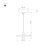 Подвесной светильник Arlight SP-KOTARO-R450-12W Warm2700 (BK-GR, 36 deg, 230V, TRIAC) 057225