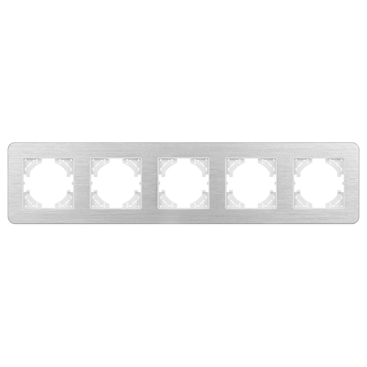 Рамка на 5 постов алюминиевая Arlight FRM-AKIRY-AL-5-SR 049734 Рамка на 5 постов алюминиевая Arlight FRM-AKIRY-AL-5-SR 049734
