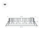Встраиваемый светильник Arlight MS-MIST-BUILT-R145-15W Warm3000 (WH, 110 deg, 230V) 041613
