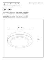 Потолочный светильник Lucide Dimy 79179/12/30