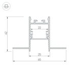 Профиль Arlight SL-Comfort22-Fantom-2000 Anod 033275