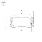 Профиль Arlight LINE-1708-2000 ANOD 040298