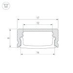 Алюминиевый профиль Arlight LINE-1708-2000 WHITE 044234