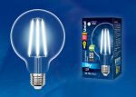 Лампа светодиодная филаментная (UL-00004862) Uniel E27 10W 3000K прозрачная LED-G95-10W/3000K/E27/CL PLS02WH