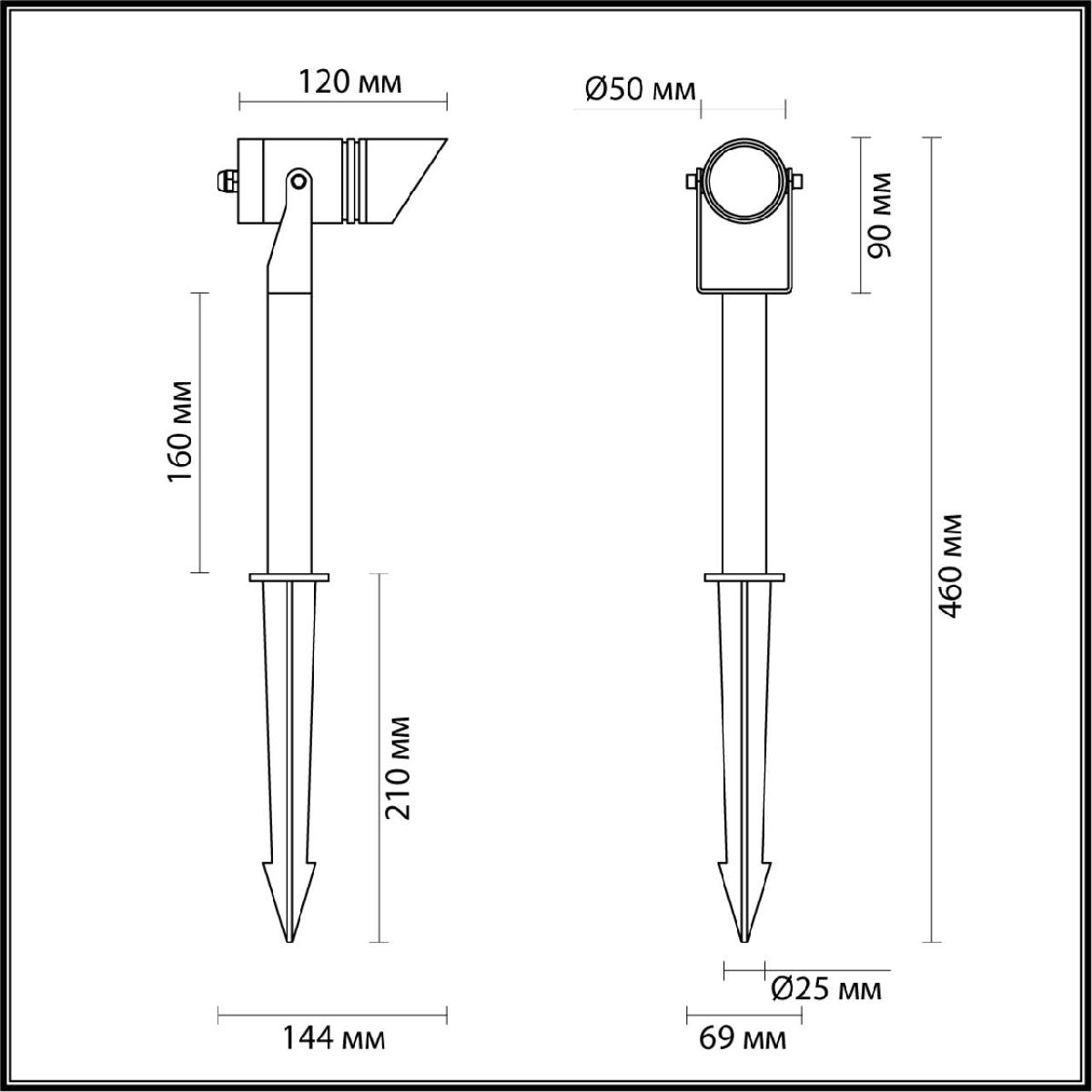 Грунтовый светильник Odeon Light Stima 6648/6GL Грунтовый светильник Odeon Light Stima 6648/6GL