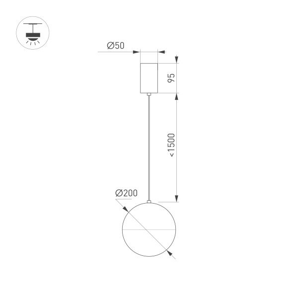 Подвесной светильник Arlight SP-Emisfero-R200-16W Warm3000 035992 Подвесной светильник Arlight SP-Emisfero-R200-16W Warm3000 035992