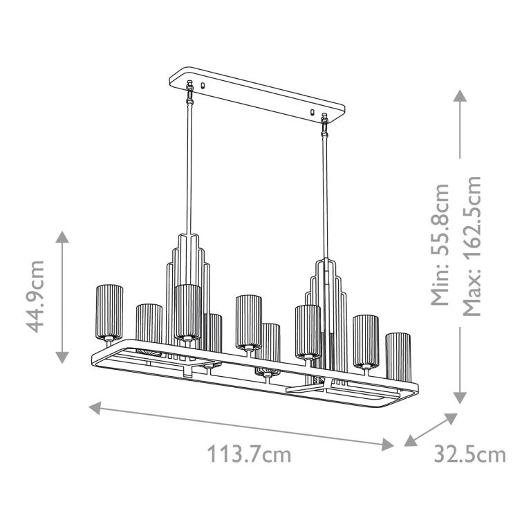 Подвесная люстра Kichler Kimrose QN-KIMROSE10-PN