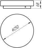 Накладной светильник Arte Lamp Aqva-tablet Led A6824PL-1WH