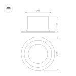 Встраиваемый светильник Arlight MS-DROP-BUILT-R105-14W Warm2700 054706