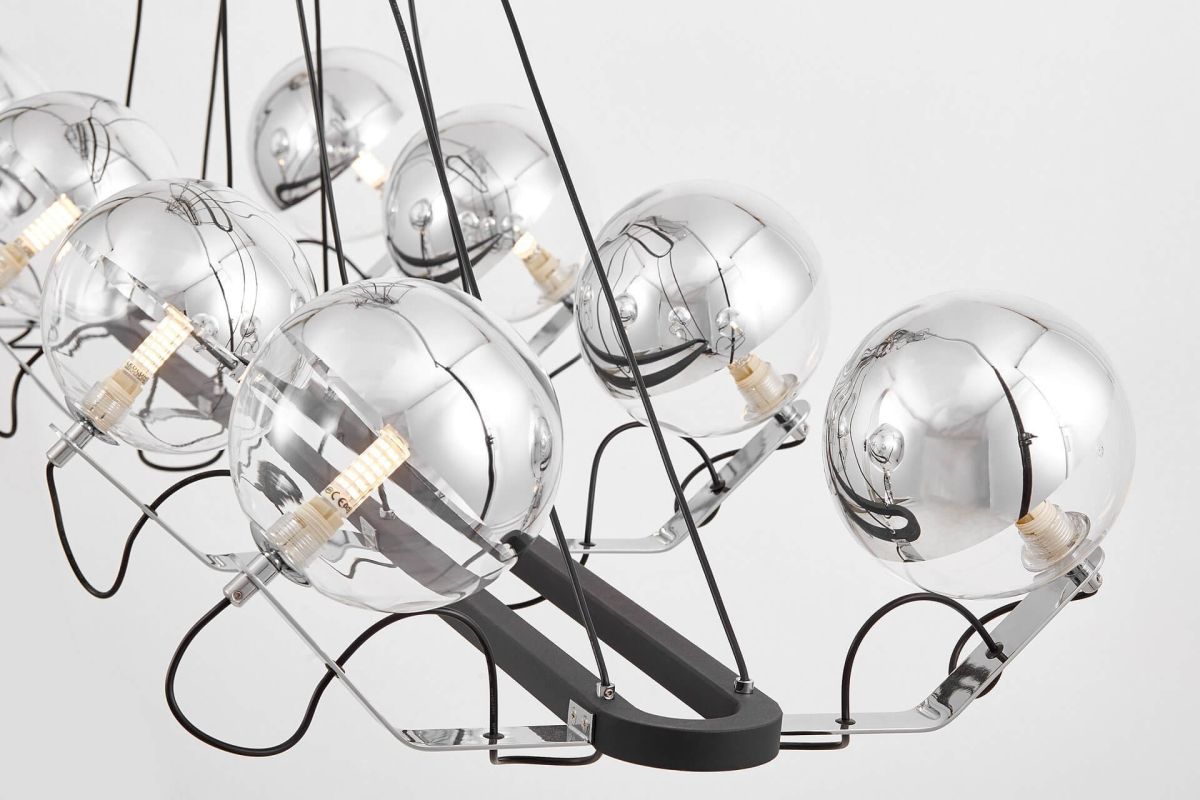 Подвесная люстра Lumina Deco LDP 9110-8-PR BK+CHR Подвесная люстра Lumina Deco LDP 9110-8-PR BK+CHR