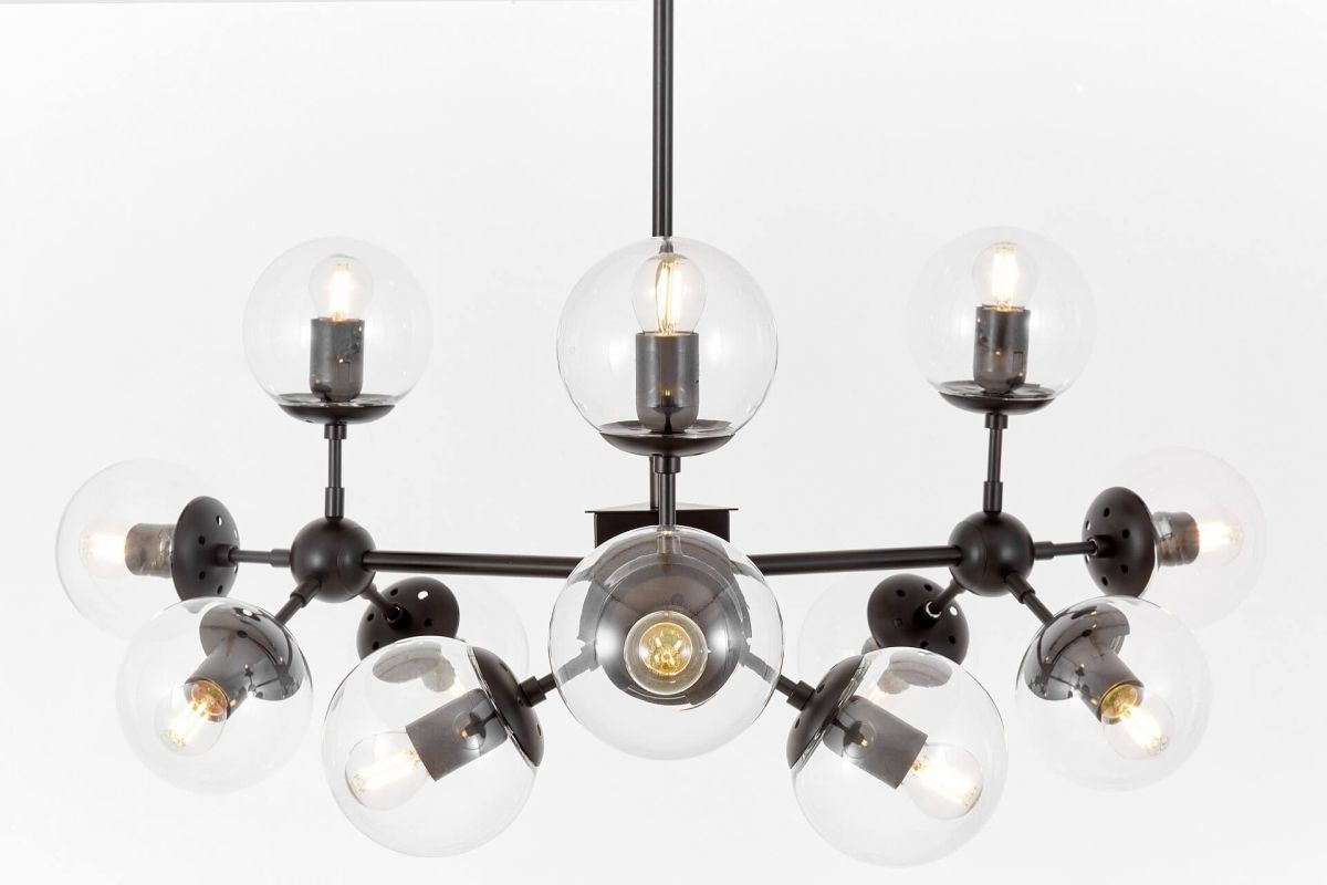 Люстра на штанге Lumina Deco Zodiak LDP 160-12 BK+PR Люстра на штанге Lumina Deco Zodiak LDP 160-12 BK+PR