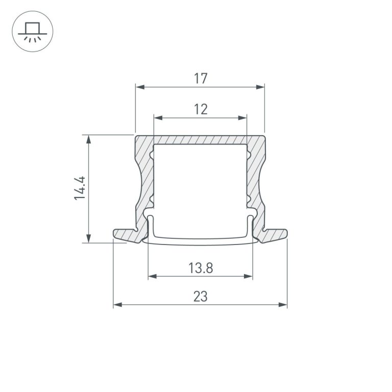 Профиль Arlight LINE-2315-F-2000 WHITE 044265(1)
