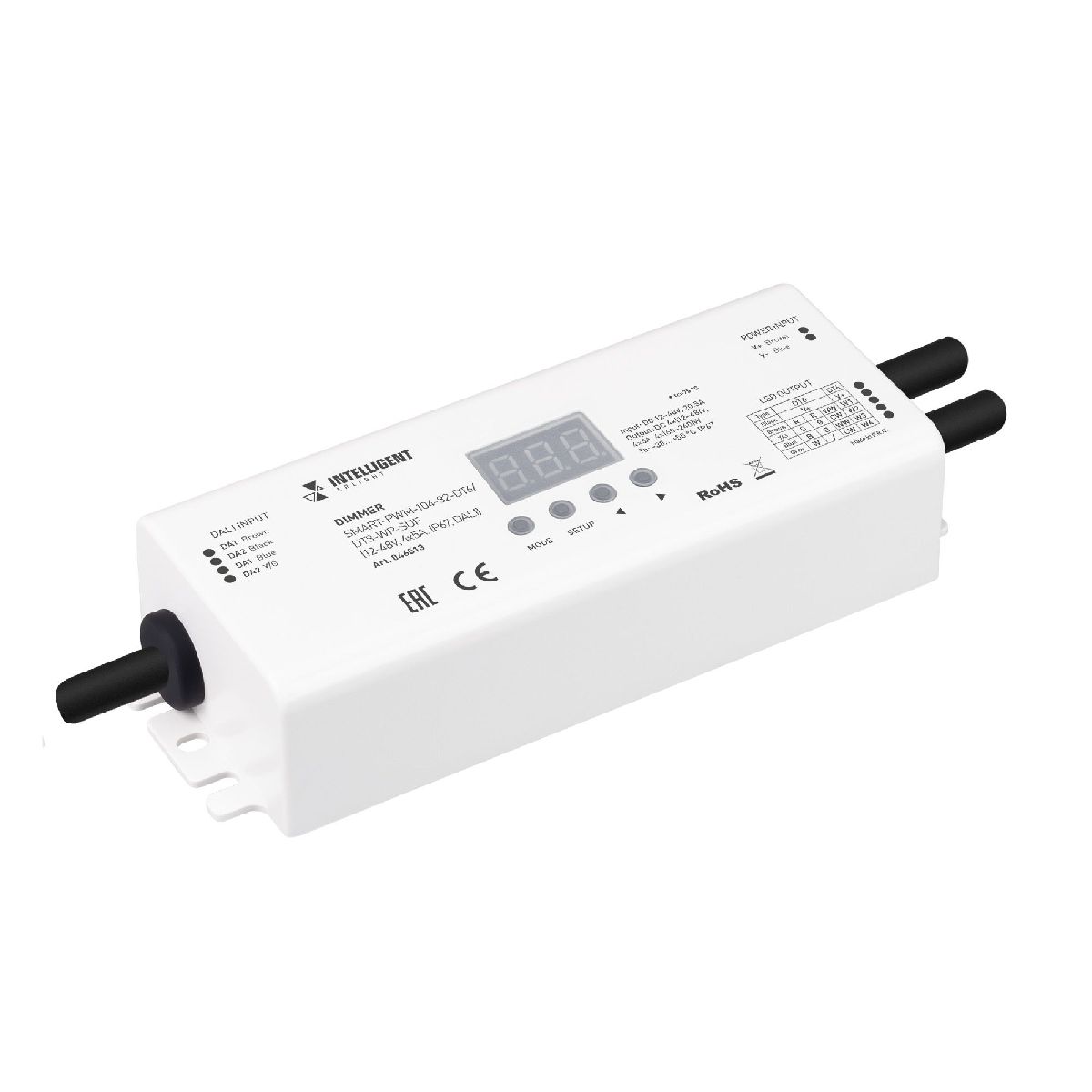 Диммер Arlight SMART-PWM-104-82-DT6/DT8-WP-SUF (12-48V, 4x5A, IP67, DALI) 046513 Диммер Arlight SMART-PWM-104-82-DT6/DT8-WP-SUF (12-48V, 4x5A, IP67, DALI) 046513