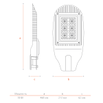 Консольный светильник Wolta ДКУ04-50-102-5К ШБ140х60