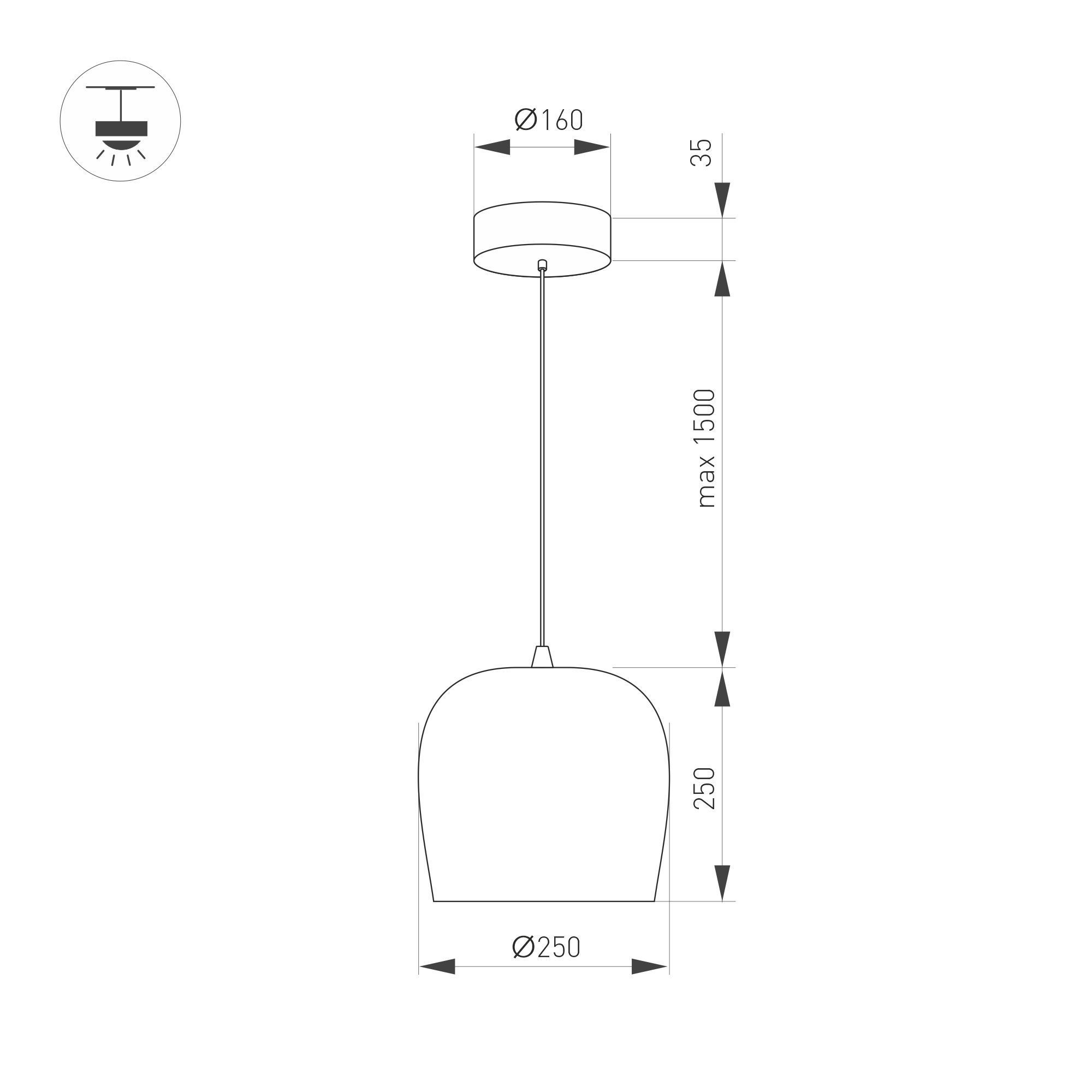 Подвесной светильник Arlight SP-PEONY-HANG-R250-15W Warm3000 (BK, 65 deg, 230V) 039550 Подвесной светильник Arlight SP-PEONY-HANG-R250-15W Warm3000 (BK, 65 deg, 230V) 039550