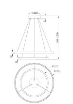 Подвесной светильник Maytoni Rim MOD058PL-L74B4K