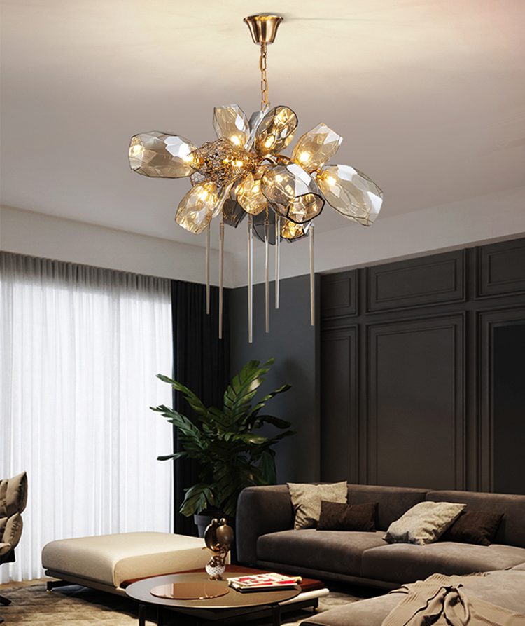 Подвесная люстра Delight Collection Britannica 8898P/AL gold/smoky Подвесная люстра Delight Collection Britannica 8898P/AL gold/smoky