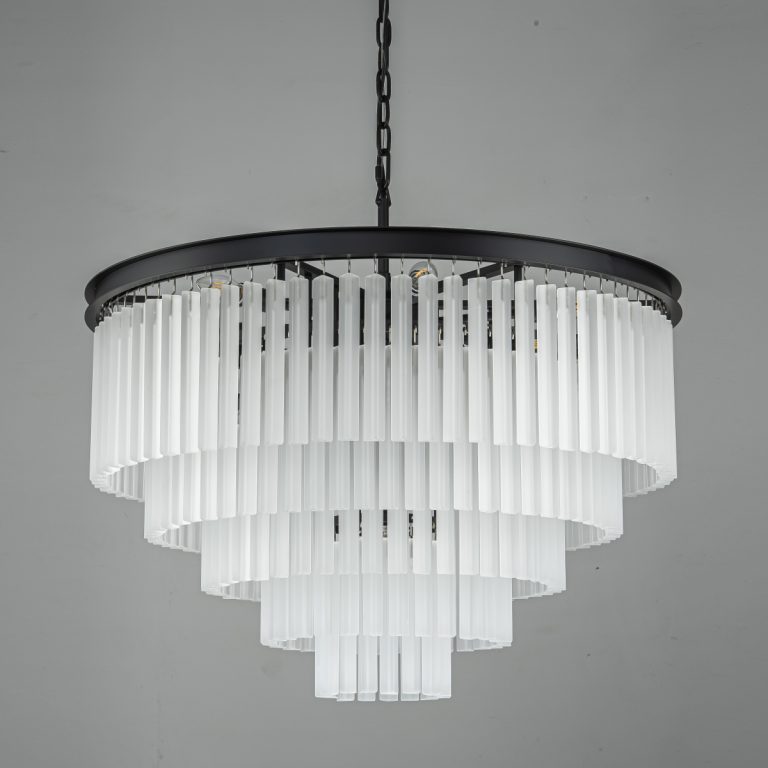 Подвесная люстра Delight Collection 1920s Odeon KR0387P-10A black/frost