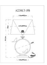 Настольная лампа Arte Lamp Rizzi A2230LT-1PB