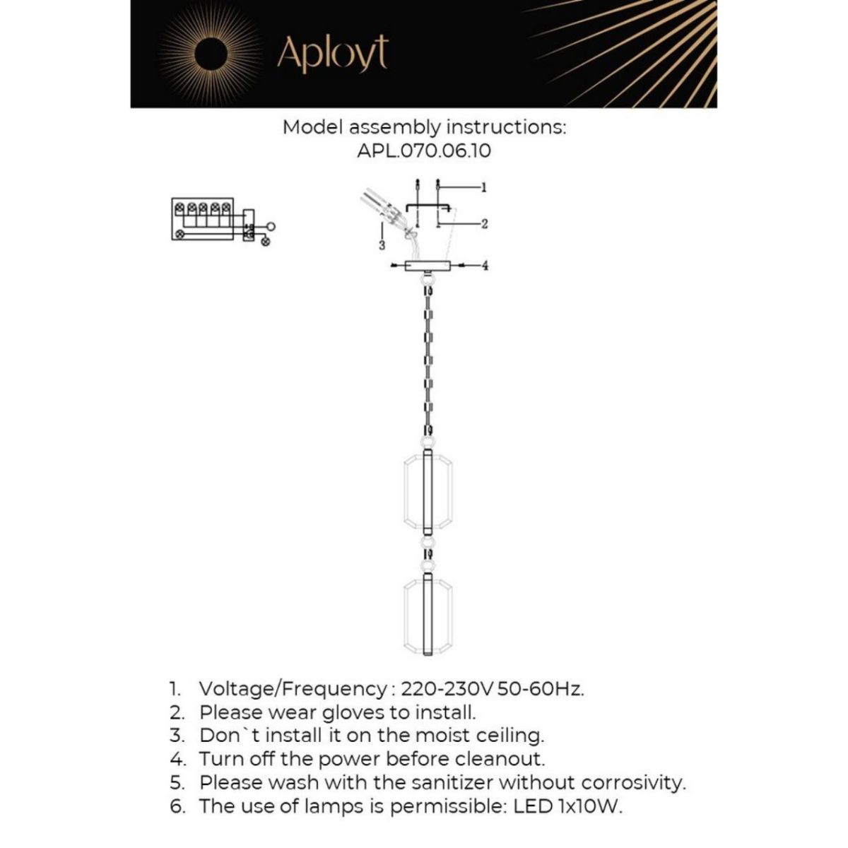 Подвесной светильник Aployt Lakres APL.070.06.10 Подвесной светильник Aployt Lakres APL.070.06.10