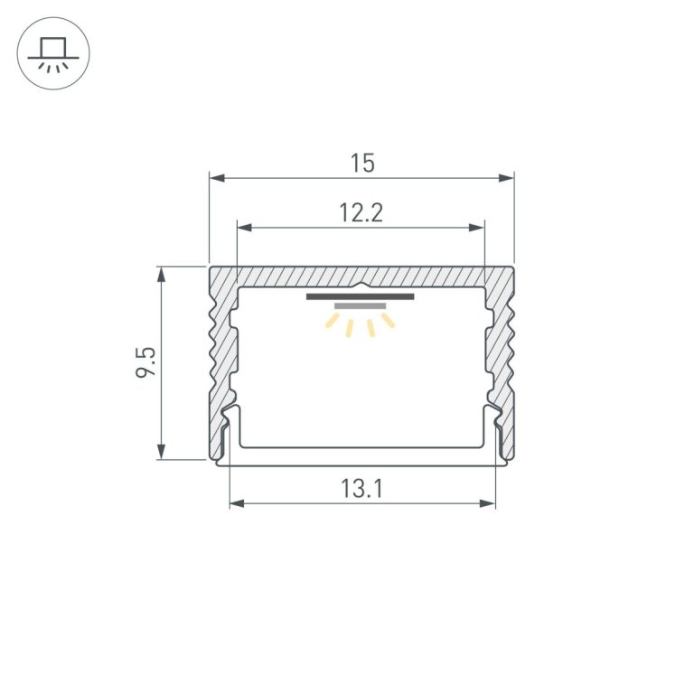 Профиль Arlight SL-SLIM15-H10-2000 ANOD 056888