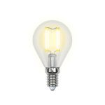 Лампа светодиодная филаментная (UL-00003296) Uniel E14 7,5W 4000K прозрачная LED-CW35-7,5W/NW/E14/CL GLA01TR