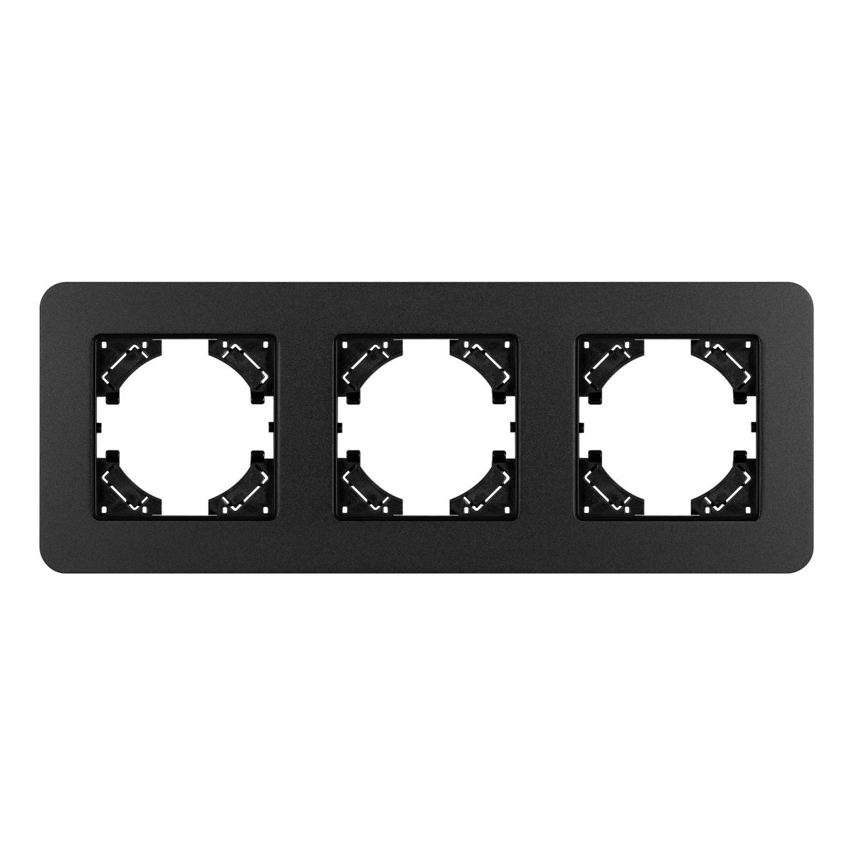 Рамка на 3 поста алюминиевая Arlight FRM-AKIRY-SFAL-3-BK 049741 Рамка на 3 поста алюминиевая Arlight FRM-AKIRY-SFAL-3-BK 049741