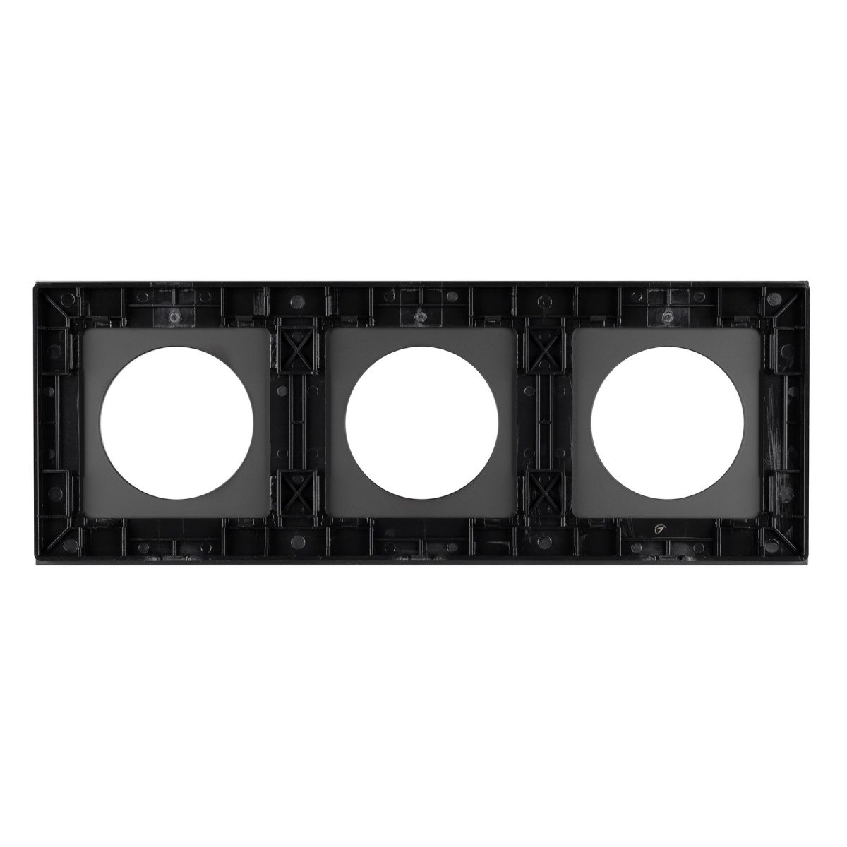 Рамка стеклянная на 3 поста Arlight FRM-GLARE-GC-3-BK 043839 Рамка стеклянная на 3 поста Arlight FRM-GLARE-GC-3-BK 043839