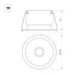 Встраиваемый светильник Arlight MS-HARBOR-R106-15W Warm3000 048286